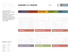 Tablet Screenshot of elmhurstartmuseum.org